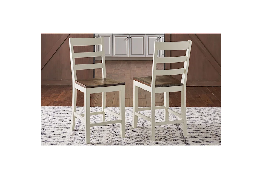 Sun Valley  Ladder Back Barstool by AAmerica at Esprit Decor Home Furnishings